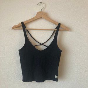 Vuori Rib Crop Tank Black XS